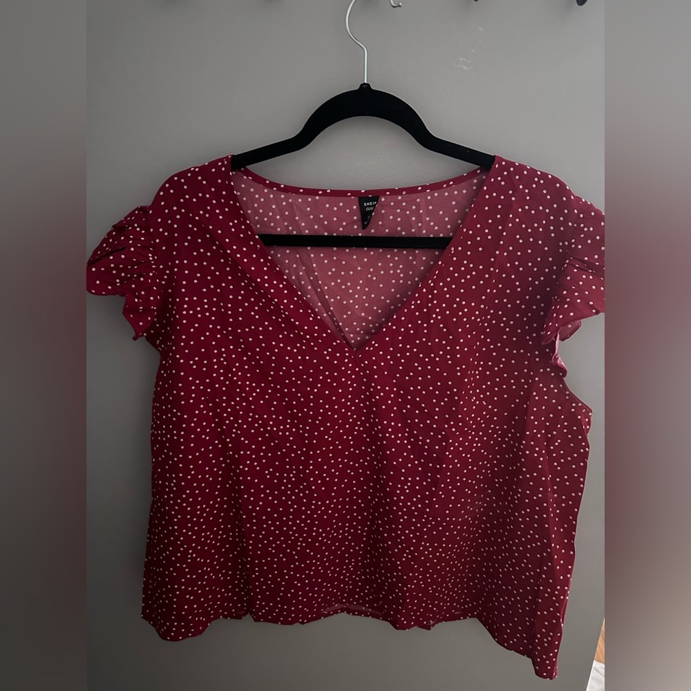 Red Polka dot Blouse
